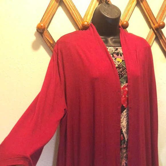 RENEEC. WINE LONG-SLEEVED CARDIGAN - Picture 4 of 9
